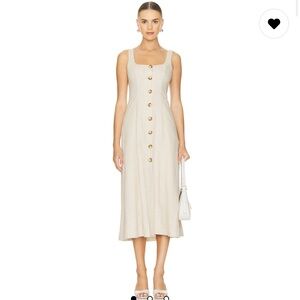 Carley Midi Dress in Oatmeal